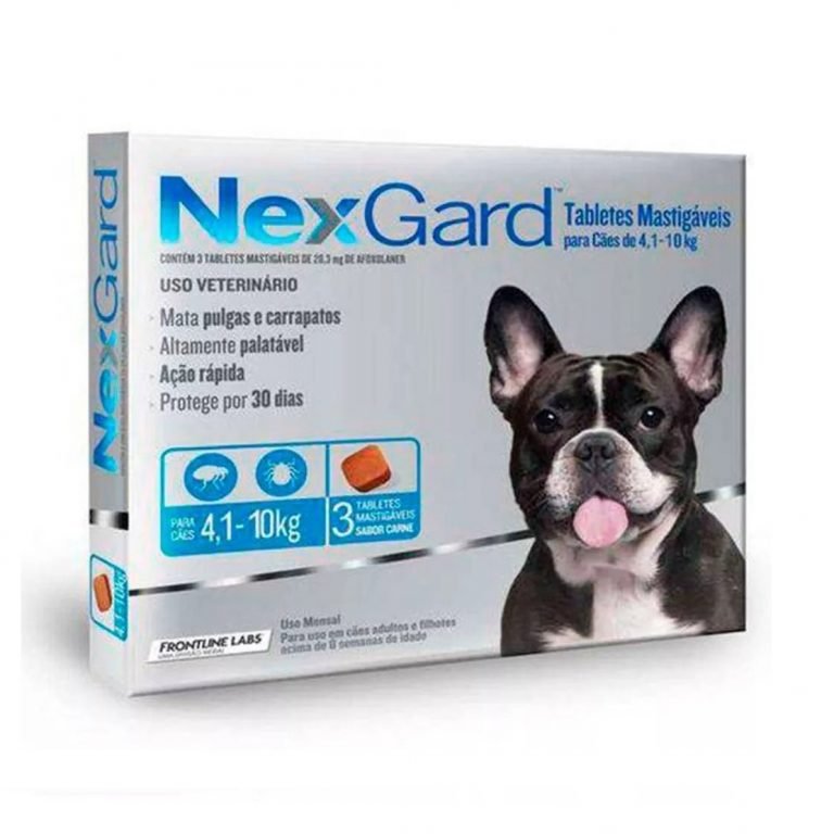 Antipulga Carrapato Nexgard Caes 4 A 10 Kg 3 Tabletes - Arca Pets
