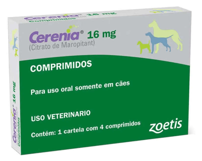 Remédio Antiemético Cerenia 16 mg com 4 Comprimidos Zoetis Arca Pets